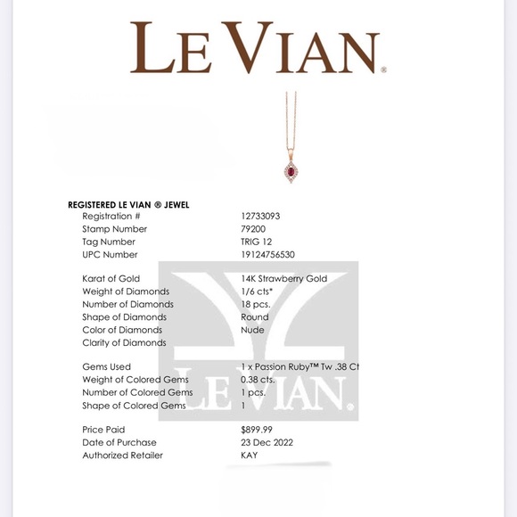 Le Vian .56ctw Pink Sapphire and Diamond Pendant 18.25" Necklace 14k Rose Gold - Picture 11 of 11